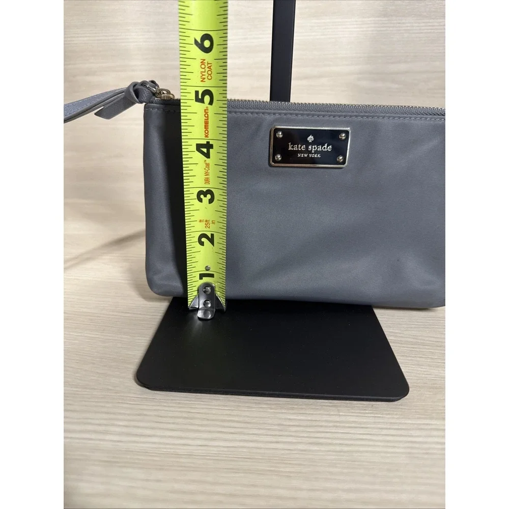 Kate Spade Double Zip, Double Sided Clutch All-In-One Removable Wrist Strap GREY